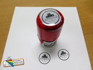 Ronde inktstempels zelfinktend, diverse maten vanaf 18mm rond tot 48mm rond